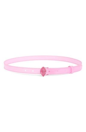 Kurt Geiger Crystal Eagle Buckle Belt in Pink Multi at Nordstrom, Size X-Small