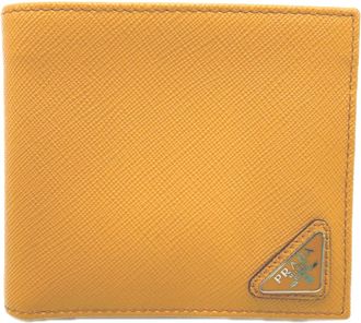 Prada Saffiano Orange Saffiano Wallet (Bi-Fold) (Pre-Owned)