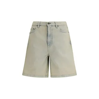 Golden Goose Blue Cotton Bermuda Mens Shorts