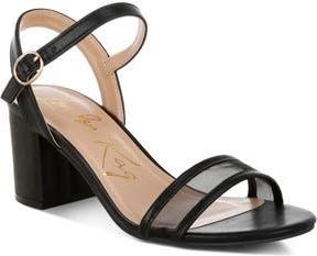 London Rag Orpina Block Heel Sandal in Black at Nordstrom Rack, Size 9.5