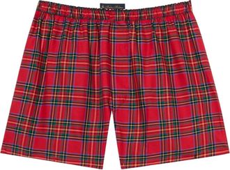 Brooks Brothers Tartan Katoenen Boxershorts - Heren - Onderbroek - Rood - S - Katoen - Ondergoed