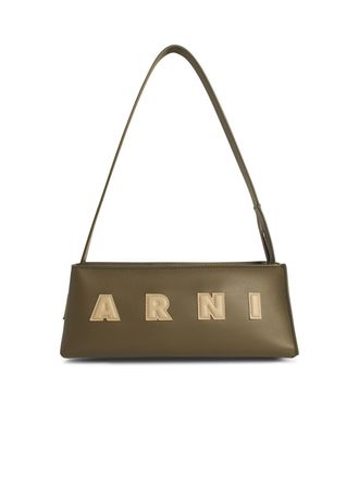 Marni Museo Baguette Bag in Green Lear