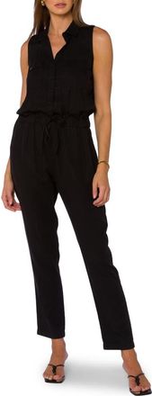 Velvet Heart Sleeveless Drawstring Waist Jumpsuit in Black at Nordstrom Rack, Size X-Large