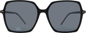 HUGO BOSS Grey Square Ladies Sunglasses BOSS 1524/S 0807/IR 57
