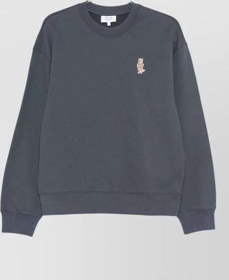 Maison Kitsun&eacute; organic cotton logo-embroidered sweatshirt