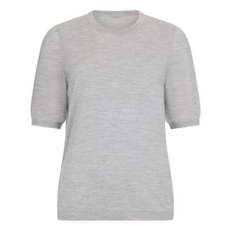 Malo Truien & Vesten, Dames, Grijs, L, Trui met ronde hals en korte mouwen