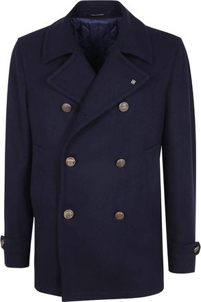 Tagliatore Double-Breasted Coats - Heren - Mantel - Blauw - M - Jassen