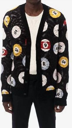 Amiri Pool Ball Cardigan In Black