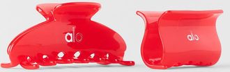 Alo | Effortless Claw Clip (2-Pack) in Bright Red