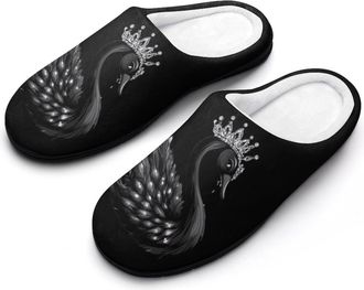 Generic Swan Womens Slippers Warm House Slippers Indoor House Shoes with Anti-Skid Rubber Sole