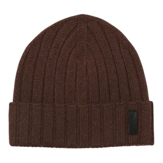 Emporio Armani Beanies, male, Brown, Size: M Beanie Hat for Stylish Look