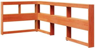 vidaXL Vidaxl - Bookcase Headboard L-Shaped Wax Brown 100 cm Solid Wood Pine