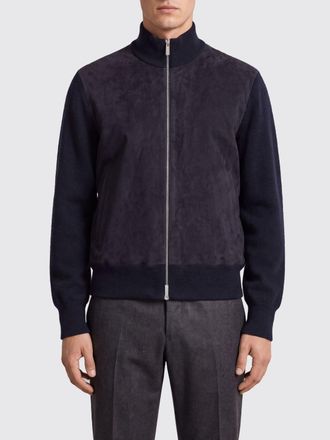 Ferragamo Bomber in pura lana con collo a dolcevita e chiusura a zip