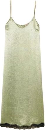 Twinset Kleedjes, Dames, Groen, S, Maxi Kleedjes