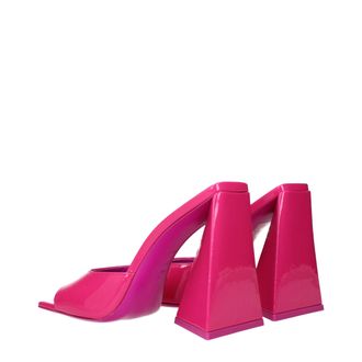 The Attico Patent Leather Mule - Pink