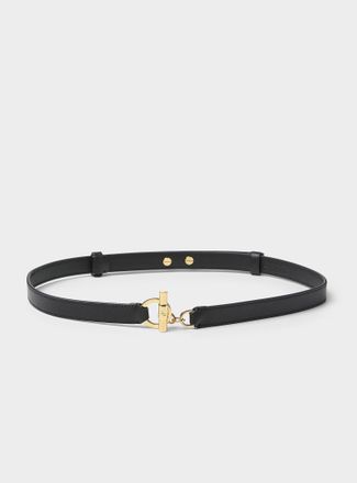 Lauren Ralph Lauren Womens Toggle and ring thin leather belt