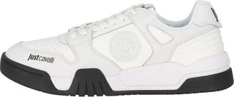 Just Cavalli Sneaker Logo - Heren - Sneakers - Wit - 43 EU - Leer - Schoenen