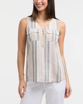 Ellen Tracy Womens Half Zip Top