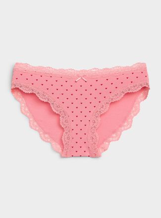 Miiyu Womens Scalloped lace-trim bikini panty Organic cotton