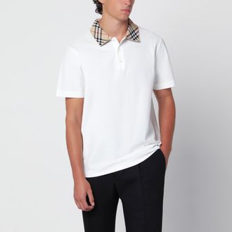 Burberry Polo beige sabbia in cotone piqu&eacute;
