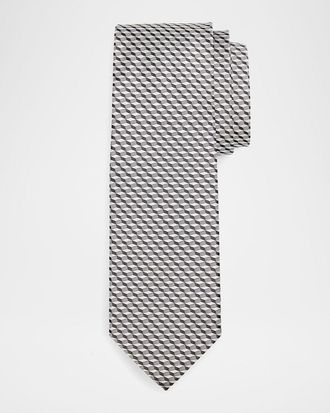 Stefano Ricci Men & apos;s Woven Geometric Silk Tie