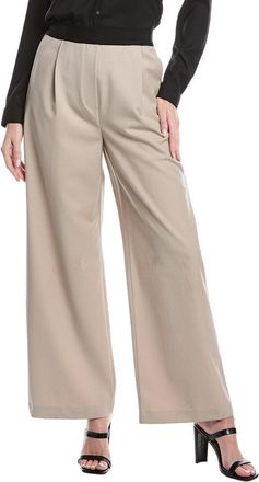 Reiss Lena Logo Wool-Blend Wide Leg Pant