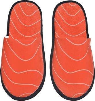 Generic Salmon Fish Meat Men Women Slippers Warm Shoes Soft House Shoes For Bedroom Outdoor Winter M