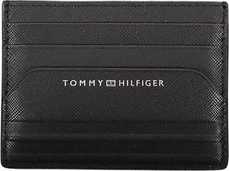 Tommy Hilfiger Leren Portemonnee - Heren - Portefeuilles - Zwart - ONE Size - Leer - Accessoires