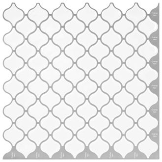 vidaXL Piastrella Lanturn 20 Pz Bianco 27 X 27 Cm Poliuretano E Pet Vidaxl