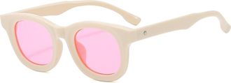 Generic Square Mens Outdoor Sunglasses Vacation Driving Womens Party Sun glasses(Pink)