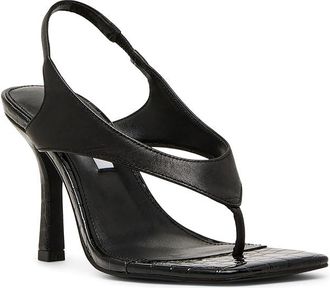 Steve Madden Improv Womens Sandals Black Leather : 8.5 M, Synthetic