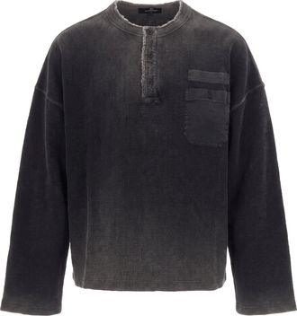 Represent Vintage Black Hanley Distressed Knit Sweater