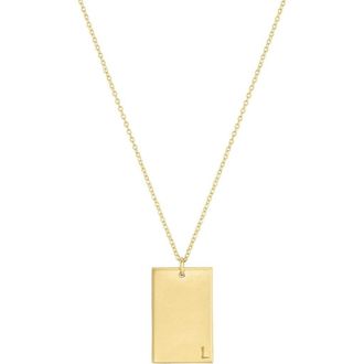 Set & Stones Goldie Initial Necklace in Gold /L at Nordstrom, Size 20