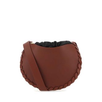 Chlo&eacute; Brick Leather Small Mate Crossbody Bag