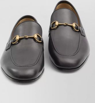 Gucci jordaan leather loafers horsebit detail