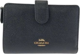 Coach Pre-owned Wallets, female, Black, Size: ONE SIZE Pre-owned Leather Wallet F11484