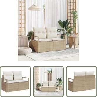 vidaXL vidaXL Seduta esterna - Divano da giardino con cuscino 120 x 62 x 69 cm. polyrattan