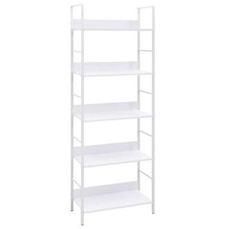 vidaXL Vidaxl - Estanter&iacute;a 5 Niveles Madera Ingenier&iacute;a Blanco 60x27,6x158,5 Cm