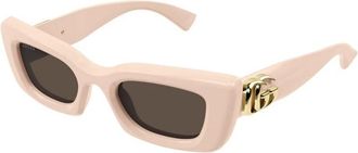 Gucci Authentieke stijlvolle brillen van premium kwaliteit - Dames - Zonnebrillen - Roze - 49 MM - Accessoires