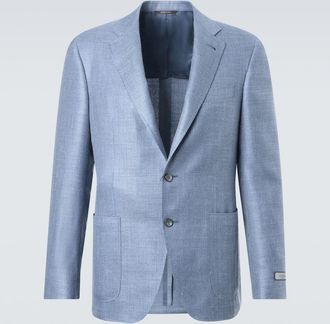 Canali Blazer de lana, seda y lino