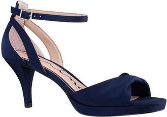 Nina Briza Ankle Strap Platform Sandal in Navy at Nordstrom, Size 6.5