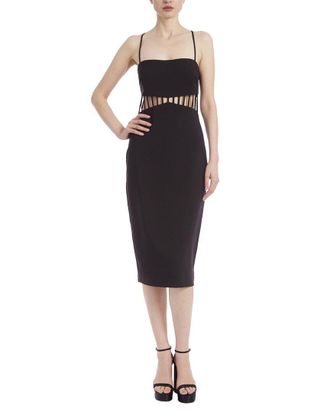 Badgley Mischka Cage Detailed Strap Midi Dress