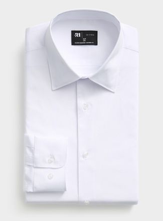 Le 31 Mens Stretch organic cotton shirt Modern fit