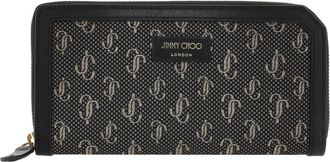 Jimmy Choo London Carnaby/S Logo Jacquard Long Wallet