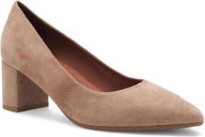 Aquatalia Kari Weatherproof Pointed Toe Pump in Champagne Suede at Nordstrom Rack, Size 10.5