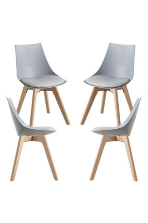 Regalos Miguel Regalos Miguel - Packs Sillas Comedor - Pack 4 Sillas Blok - Gris Claro
