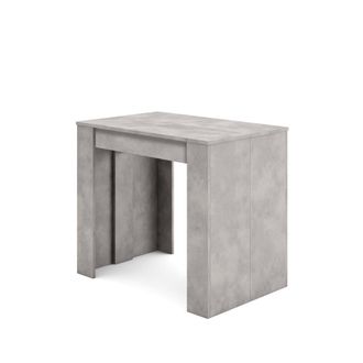 Skraut Home Consola extensible efecto madera cemento 222x90x77cm