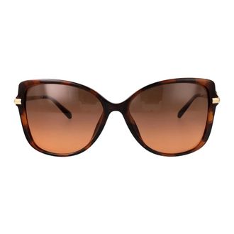 Michael Kors Athens Zonnebril - Dames - Accessoires - Bruin - Maat: 57 MM Leer