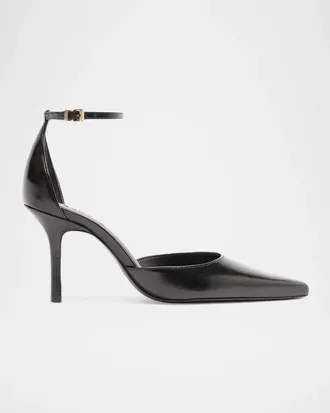Schutz 85mm Jenny Leather Ankle-Strap Pumps