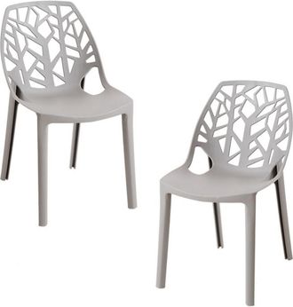 Regalos Miguel Packs Sillas - Pack 2 Sillas Hissar Polipropileno - Gris claro